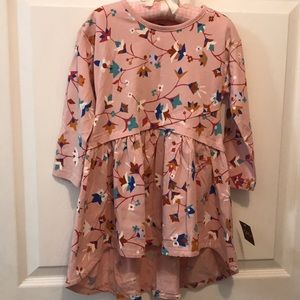 NWT Tea Collection Girls Cotton Long Sleeve Floral Dress Size 3